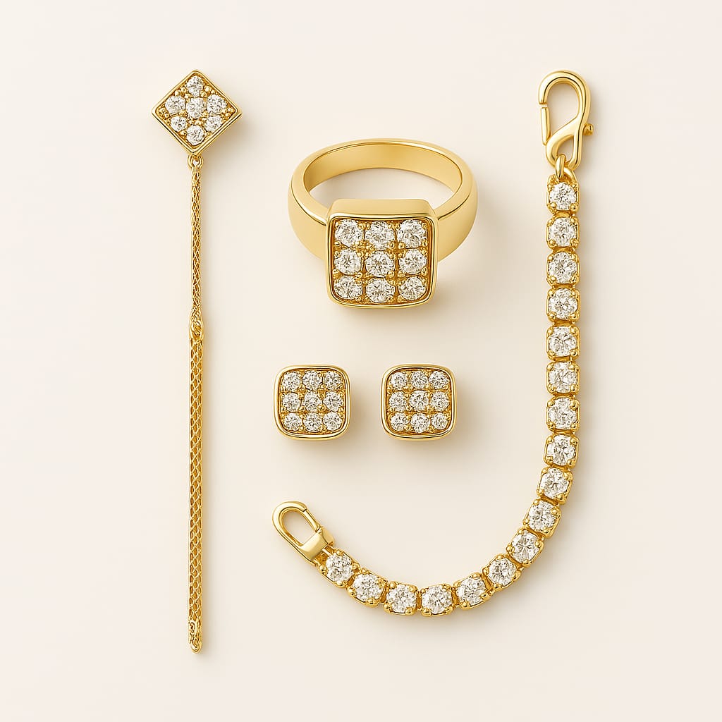 A59 Plus smartwatch and jewelry gift set in luxury packaging